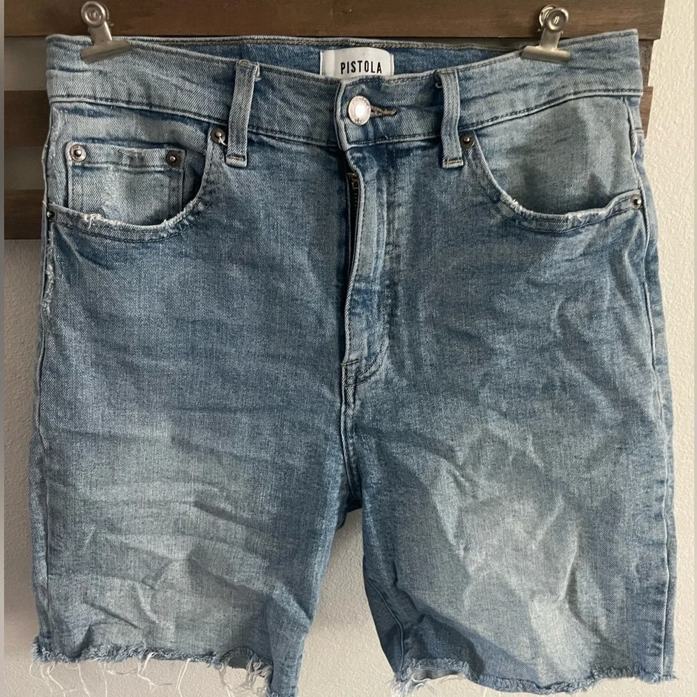 Pistola blue denim frayed shorts‎ size 29